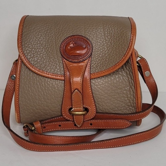 Dooney & Bourke Brown Leather Shoulder Bag with Adjustable Strap
